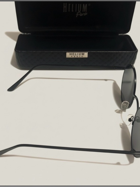 ?Helium Paris  Black-Framed, Oral-Shaped Sunglasses and Case? main image 4